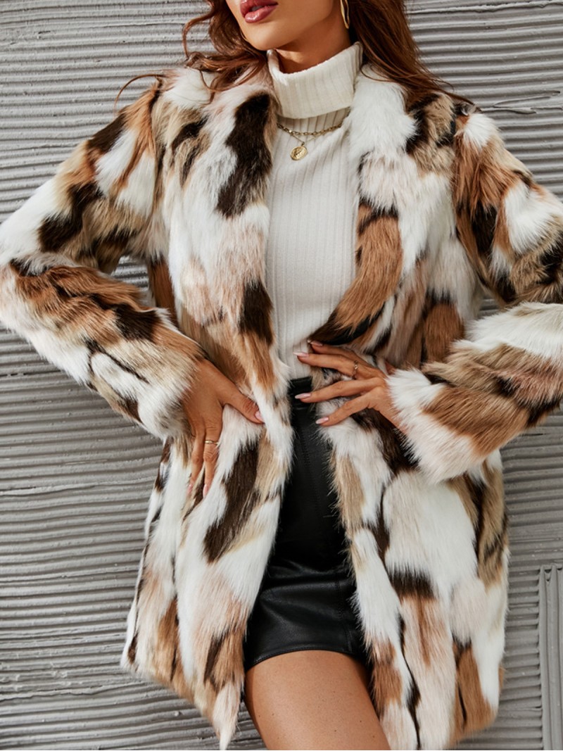 Popular Faux Fur Coat Mid-Length Winter Plush Women Windbreaker