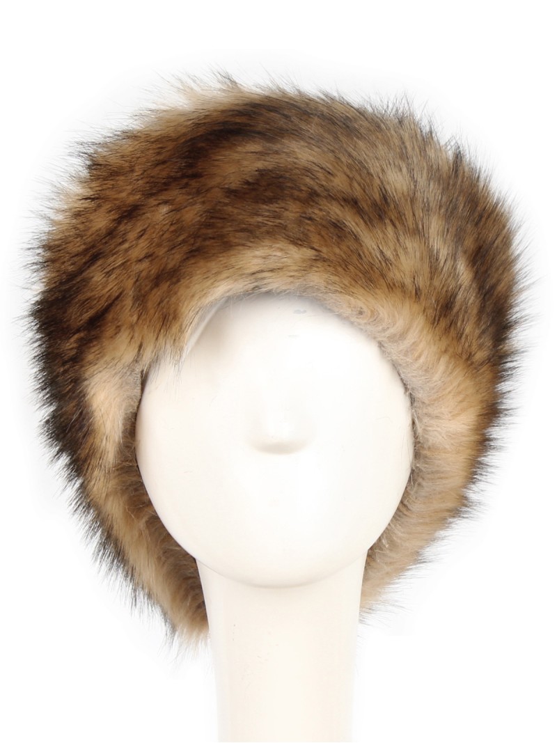 Women Faux Fox Fur Hat Winter Warm Fashion Headwear Cap