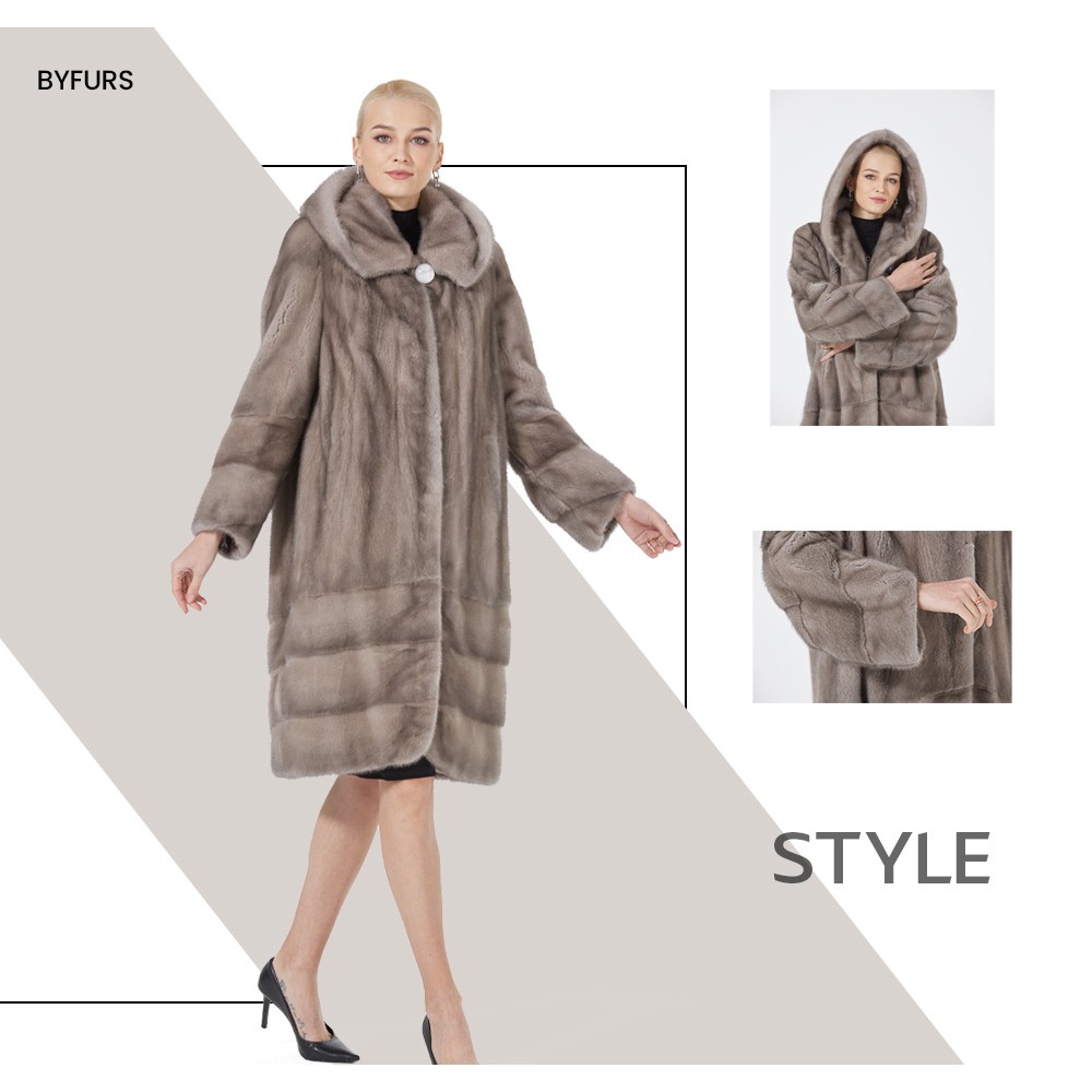 BYFURS Real Mink Women's Fur: Luxury, Fashion, Elegance, Noble